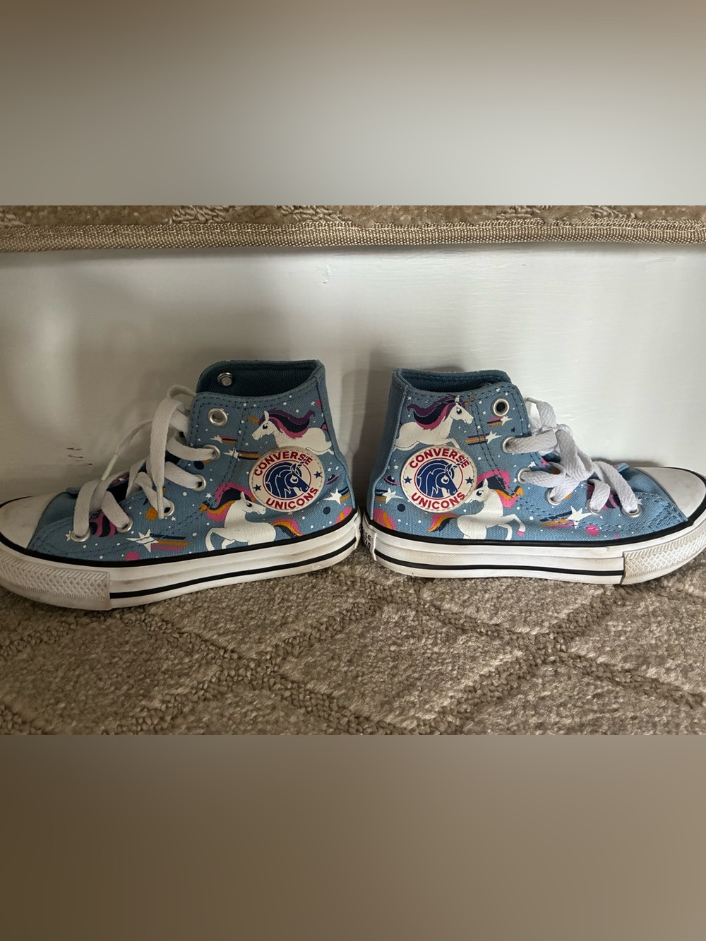 Converse Kids Light Blue Unicorn High-Tops